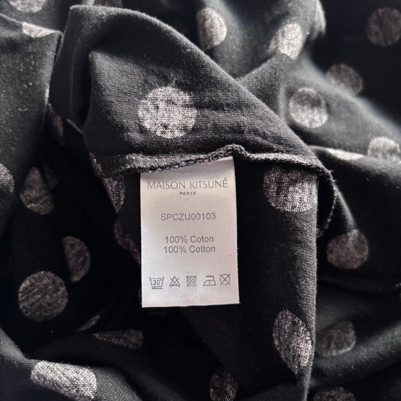 SzM Maison Kitsuné Unisex ACIDE Polka Dot Long Sleeve Shirt - Limited Edition - Picture 8 of 16